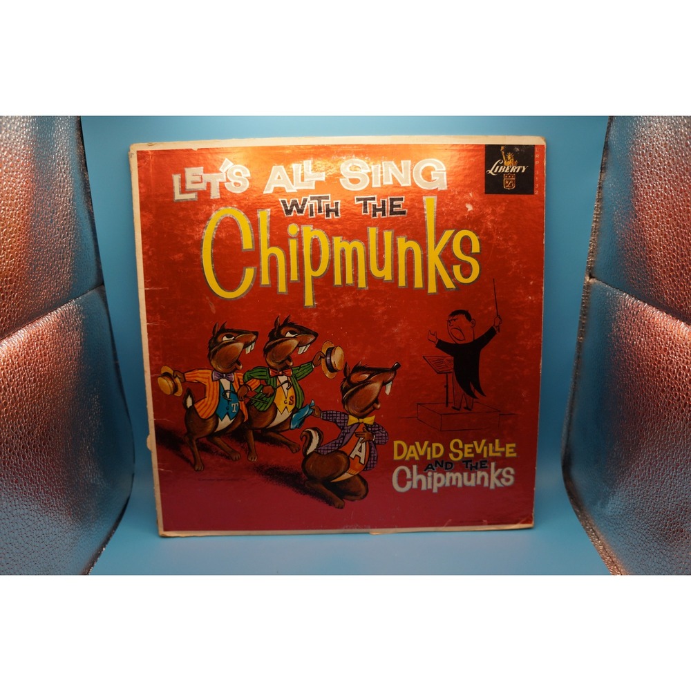 David Seville Let's All Sing with the Chipmunks Red Vinyl LP Liberty LRP 3132
